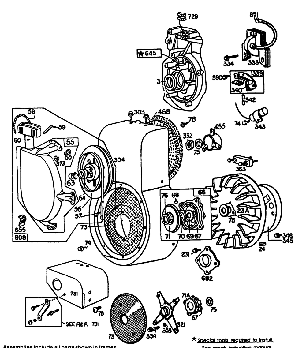 Rewind Starter Clutch Assembly Model No. 252415-0248-01 Diagram and Parts List for 8799-1-XR  Briggs and Stratton Generator